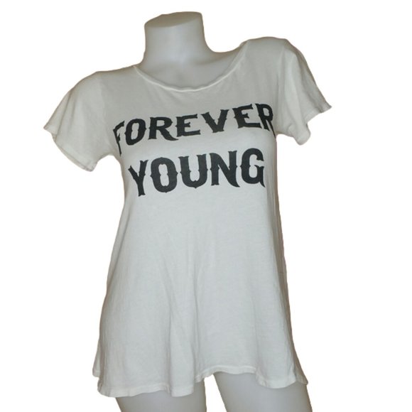 WILDFOX Forever Young White T Shirt Size XS - Picture 12 of 12